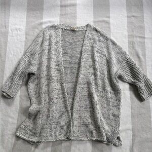 Eileen Fisher Organic Cotton Linen Open-Front Sweater